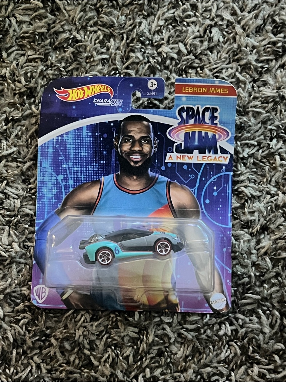 Mattel Hot Wheels Space Jam Teal & Black Character Car